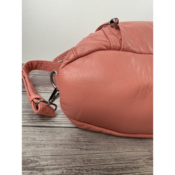Pink and Silver Slouchy Shoulder Bag with Tassels - Picture 12 of 16